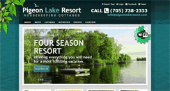Desktop Screenshot of pigeonlakeresort.com